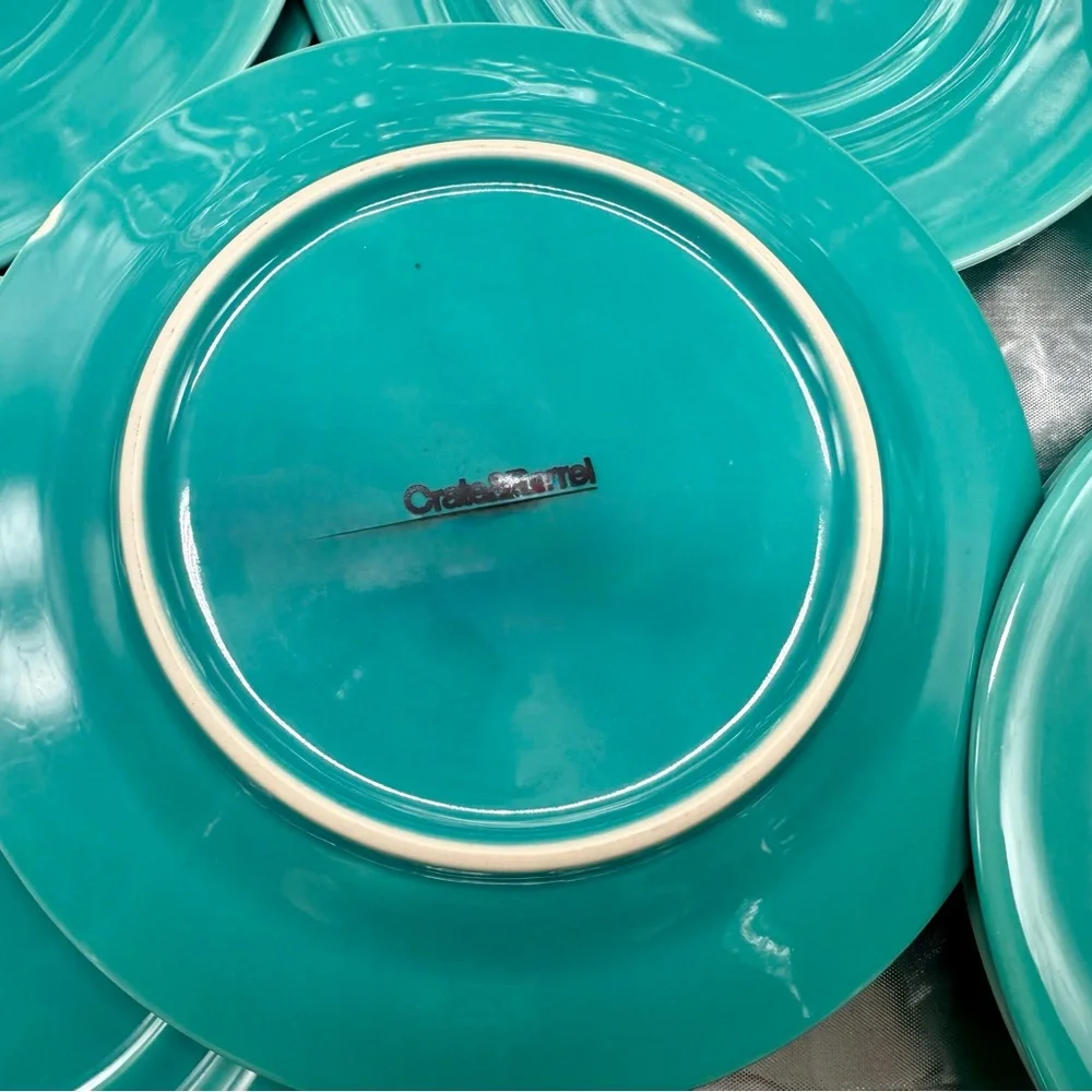 Crate&Barrel Aqua Plate Collection